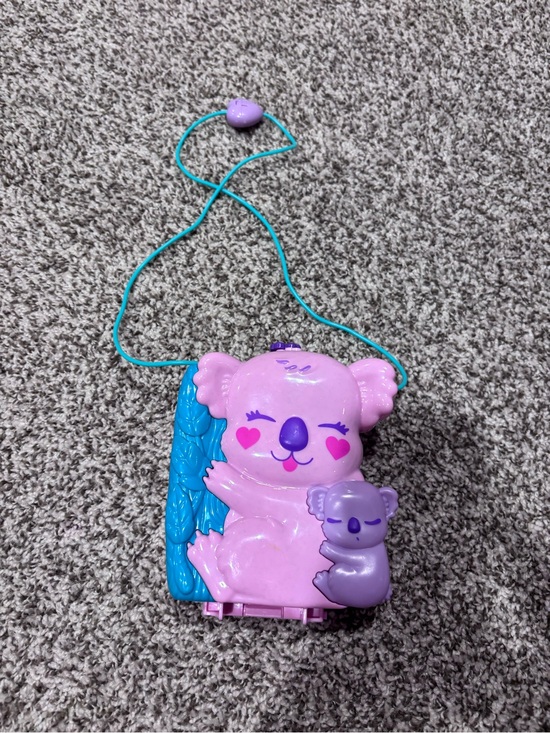 polly pocket Other - Polly Pocket- Pink & Purple Koala Crossbody Toy Purse with Teal Strap - Kids